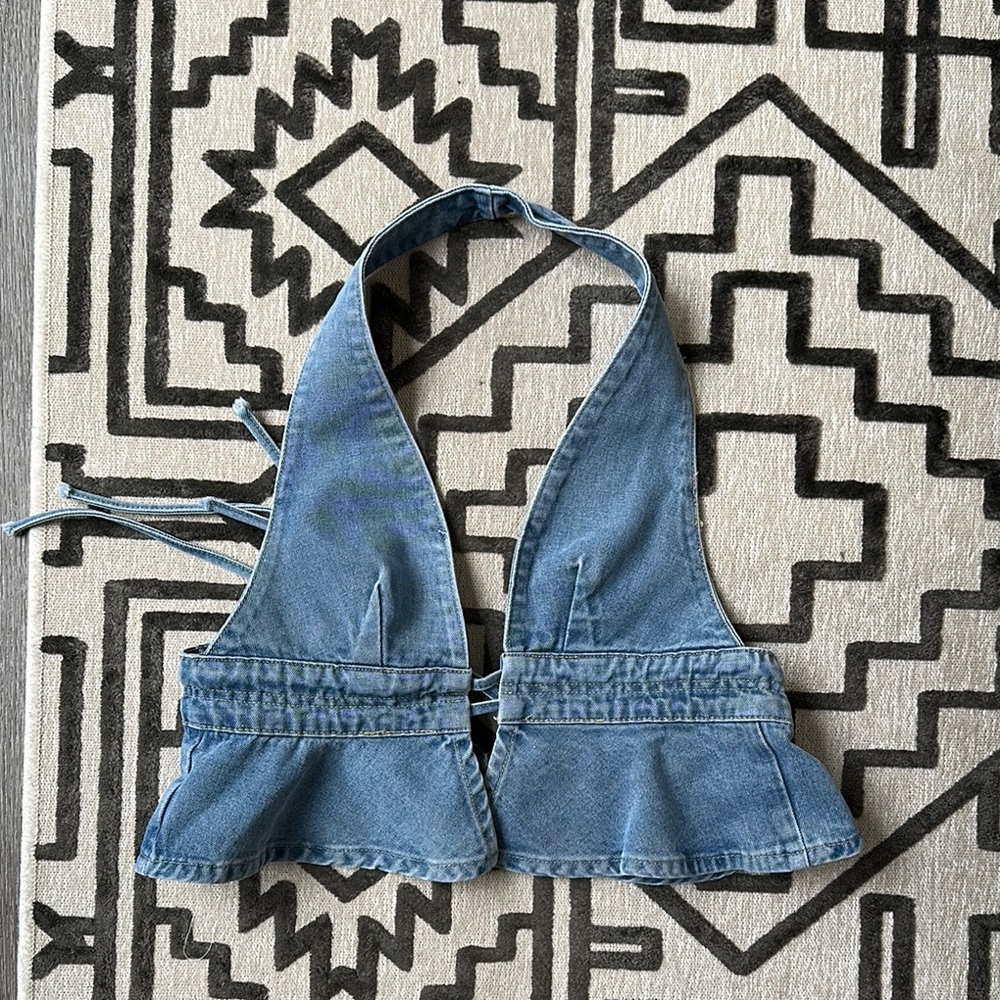 Stylish Blue Denim Kids Vest